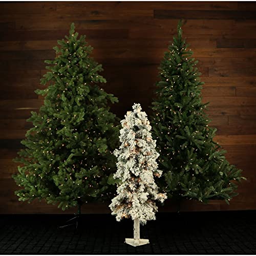 Fraser Hill Farm 4-Ft. Snowy Christmas Tree With Clear Lights, Snow Alpine (Ffsa040-1Sn) #TOP6