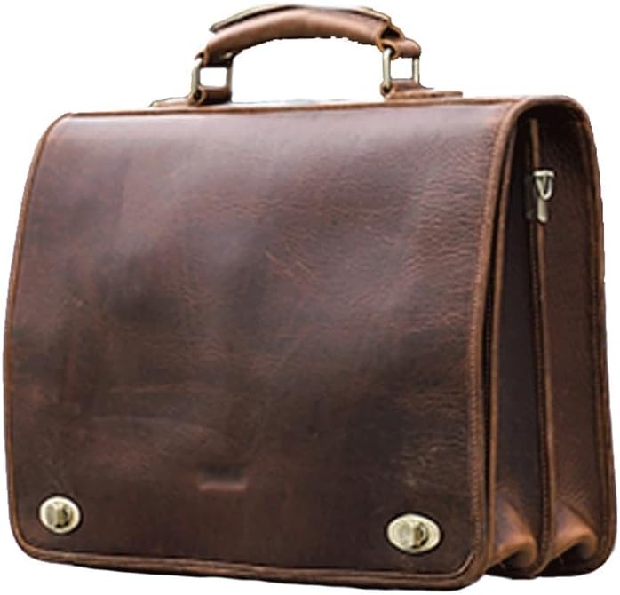 Men's Briefcase Genuine Leather Business Bag Computer Shoulder