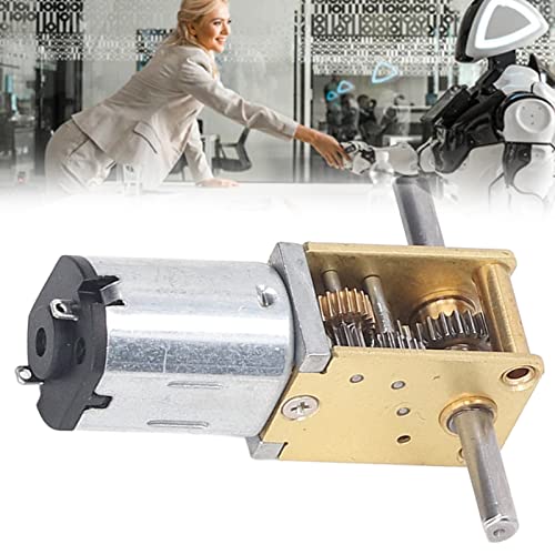 Mini-Getriebemotor, DC 12 V, 27 U/min, Doppelwellenmotor, Mikro-Schneckengetriebe-Untersetzungsmotor, Langsamer Motor Mit Festem Sitz, Drehzahluntersetzungsmotor Im Uhrzeigersinn/gegen Den Uhrzeigersi