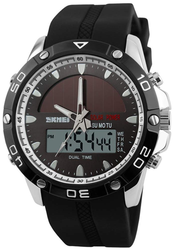 GosasaMen's 3857548 Military Style Digital LCD Display Black Wrist Watch