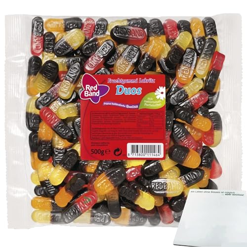 Red Band Fruchtgummi Lakritz Duos (500g Beutel) + usy Block