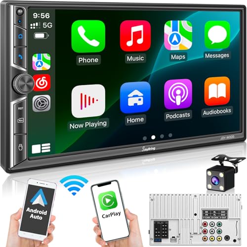 7' Double Din Car Stereo Compatible with Wireless...