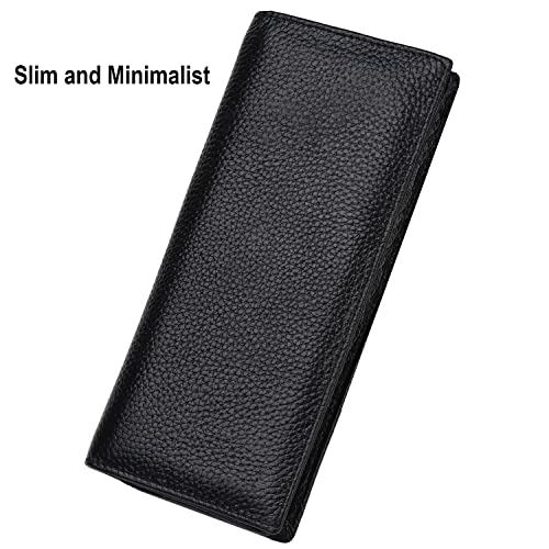 Lavemi Ultra Slim Thin Leather Women Wallet RFID Blocking Credit Card Holder Bifold Long Ladies Billfold2