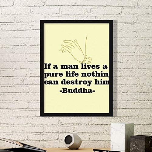 Cadre photo bouddhisme en bois cadeau idéal pour crémaillère zen