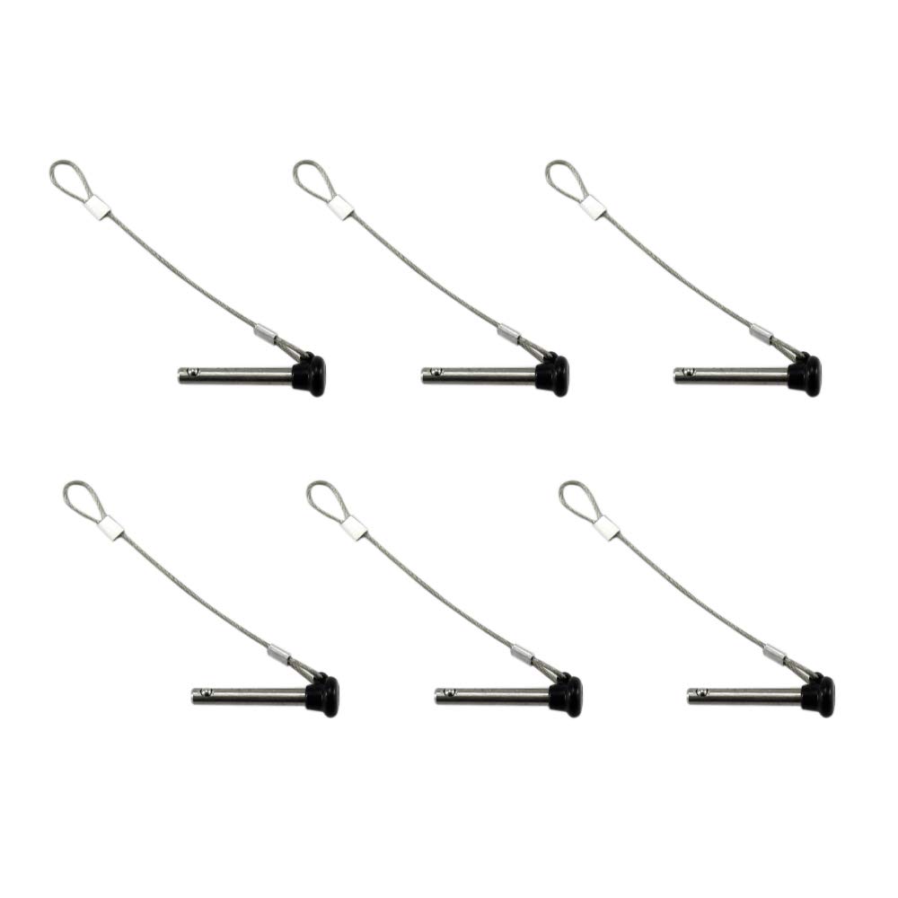 NRC&XRC Acciaio Bimini top Dia 3/16" Tirare perni Lunghezza 3,8 cm, Lunghezza Usabile 1", Bimini Top Pin, Marine Hardware Bimini Top Pin, Marine Hardware 6 Pack