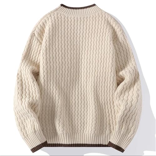 Men Fall Winter Mock Neck Sweaters Knitted Pullovers Casual Youthful Sweater Pullover2