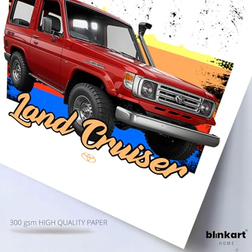 Image of BLINKART Toyota Land Cruiser (FJ40)Car Posters Sticker Gift Items for Boys Room Wall Decor || Comes with Double-Sided Tape|| Decoration Bedroom Living Room Office Studio Decor | 12x18 In (A3) - CAR-292
