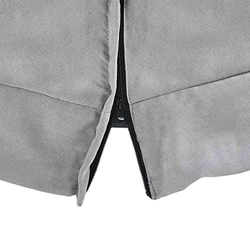 Modern Lazy Chair Single Lazy Sofa, Comfy Reclining Armchair-Soft Lounge Chair With Side Pockets/Thick Cushion/High Load-Bearing Steel Frame For Living Room, Bedroom, Office,Dormitory (Grey) #TOP5