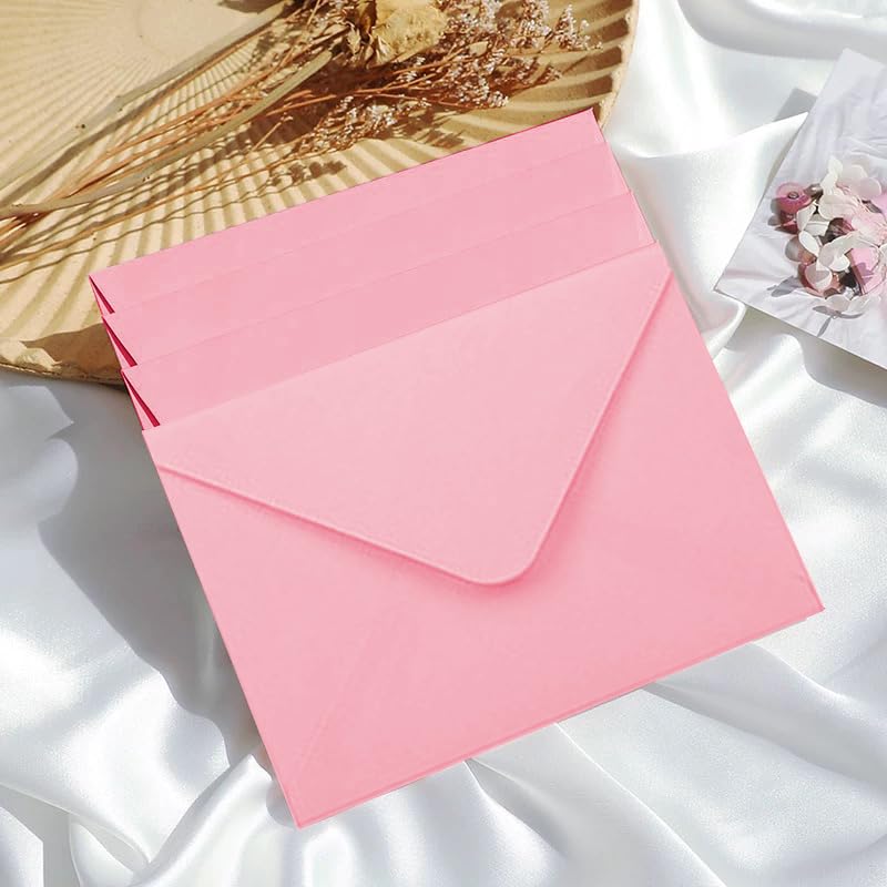 Buste A5 Rosa Baby 100g/m&sup2; &ndash; 152x216 Mm &ndash; Gommate, Con Patta Diamante &ndash; Premier Envelopes