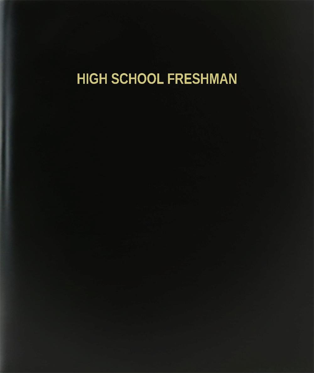 BookFactory High School Freshman Log Book/Journal/Logbook - 120 Page, 8.5''x11'', Black Hardbound (XLog-120-7CS-A-L-Black(High School Freshman Log Book))      Case