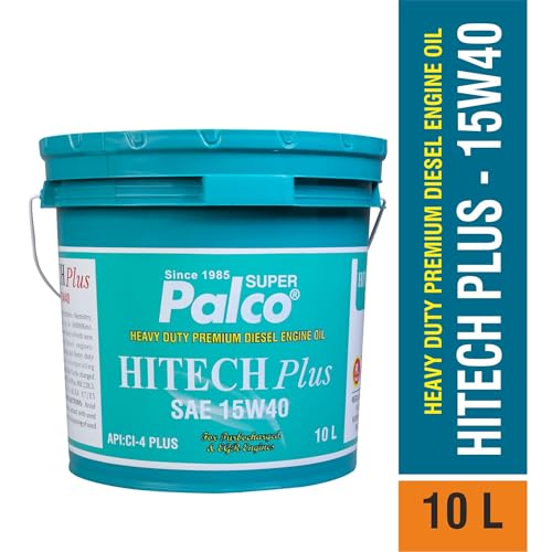 Image of PALCO Hitech Plus 15W40 Diesel Engine Oil 10 Litre for Heavy Duty Cars, Commercial Vehicles & Turbocharged Diesel Engines, EGR Compatible