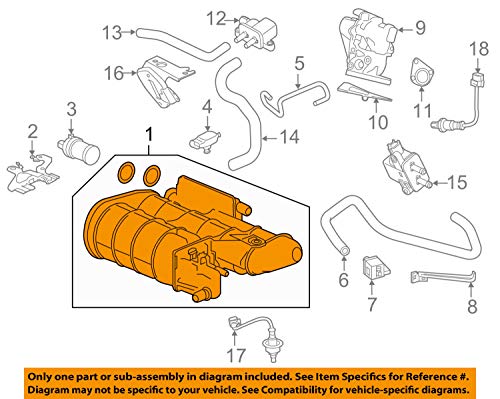 MIL Comes On with DTC P2422 - 2013-2017 Honda Accord 2 Genuine Honda Parts - Canister Set (17011-T3W-A01)
