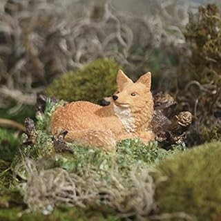 Sweet Resting Fox on Log Resin Painted Candle Toppers- Set of 4