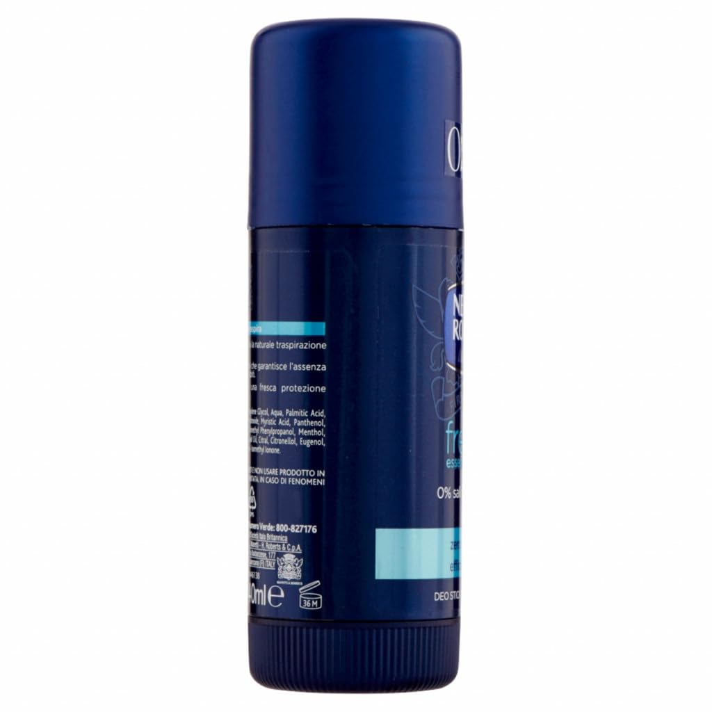 Neutro Roberts - Desodorante en barra para hombre, 0% sales de aluminio, 40 ml, incluye llavero Beni Culinari