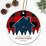 Home Sweet Home Newtown Square Pennsylvania Ornament Map City, State - Newtown Square Ornament New Home - Home Housewarming Gift Christmas Holiday Ornament 3 Inch Plastic