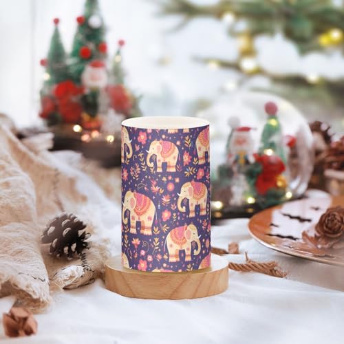 Bougies à piles violettes GuoChe lot de 2 avec télécommande pour déco