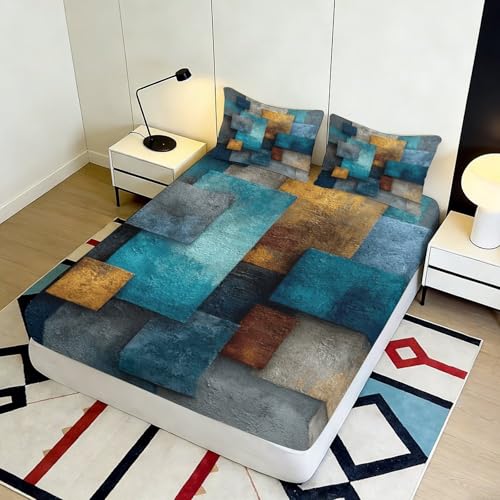 Drap housse 90x200 abstrait 3D pour décorer une chambre d’adolescent