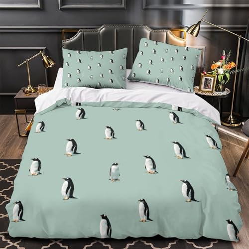 Housse de couette pingouins sous les étoiles lit double cozy - 2