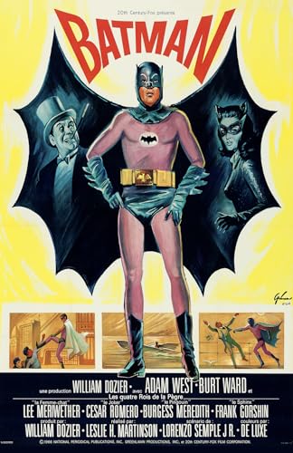 Batman 1966 Movie Poster Reprint - Classic Superhero Action Comedy Film Home Decor Print (11x17 inches)