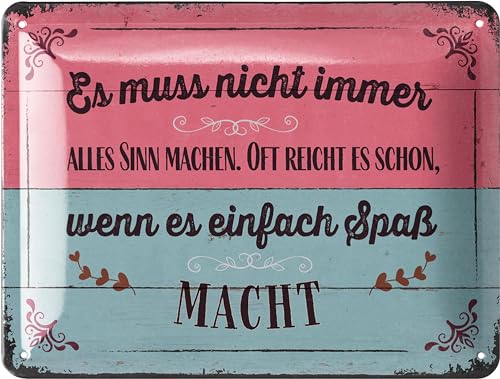 LANOLU Retro Blechschild 'es muss nicht immer alles Sinn machen...