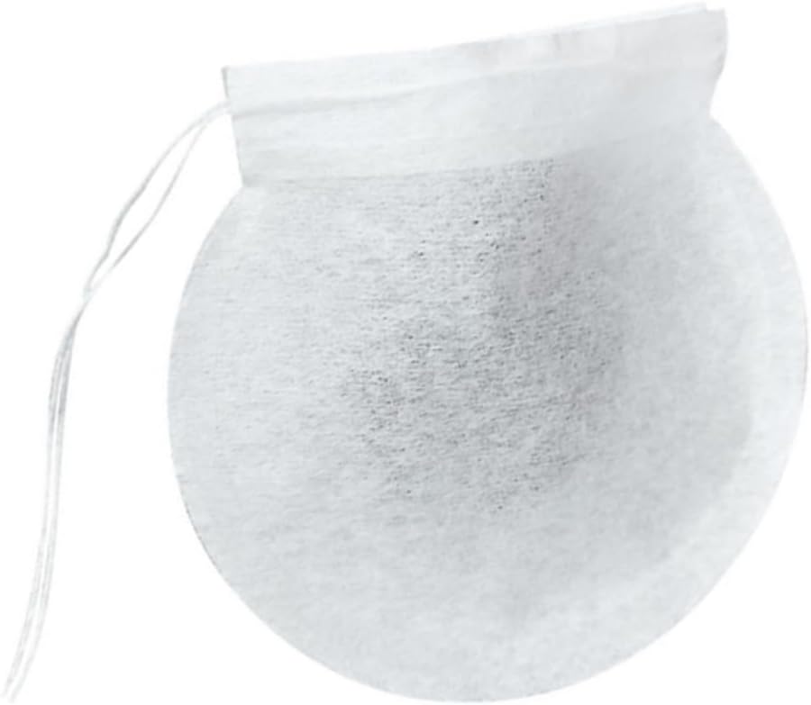 100Pcs White round Paper Tea Filter Bags for Coffee Loose Leaf