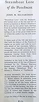 Steamboat Lore of the Penobscot: An Informal Story of Steamboating in Maine's Penobscot Region B0007HL38Y Book Cover