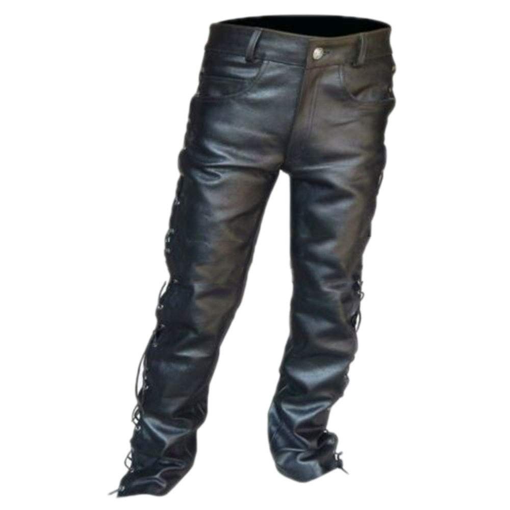 Steam Punk Pantaloni da uomo: pantaloni da motociclista da uomo gotico steampunk pantaloni skinny pantaloni da motociclista pantaloni in pelle a gamba