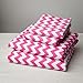 Where the Polka Dots Roam Twin Size Bed Sheets Pink Chevron Print 3 Piece Set │ Unisex, Flexible Microfiber, Durable, Wrinkle-Resistant Bedding │ Boys, Girls, Baby, Kids, Toddler, Teen