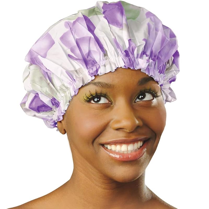 Touca de banho DONNA Floral Purple, tamanho grande