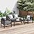 Raysfung Aluminum Patio Furniture Set, 4 Pieces Modern Conversation Set with Upgrade Cushion and Coffee Table, Outdoor Set Sectional Sofa for Garden