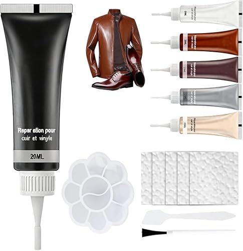 Gel de reparación de cuero avanzado, kit de reparación de cuero para asientos y muebles de automóvil - Repara desgarrosagujerosarañazos de gatos en