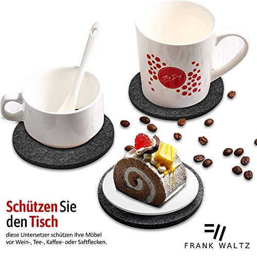 Frank Waltz Filzuntersetzer Glasuntersetzer Rund 15er Set – Waschbare Premium Getränkeuntersetzer Aus Hochwertigem Filz… – Bild 5