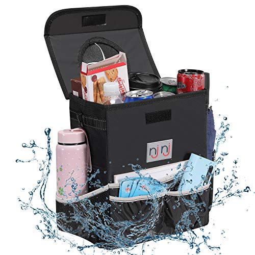 Njnj Waterproof Car Trash Can Garbage Bin,Super Large Size Auto Trash Bag For Cars With Lid And Storage Pockets,Leak Proof Vehicle Car Organizer Hanging #TOP3