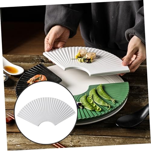 Plato decorativo japonés para sushi de cerámica blanca miniatura 5