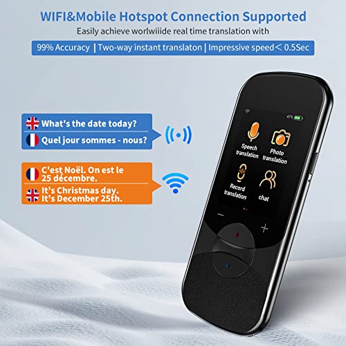 Vormor Language Translator Device Two Way Instant Translator Device With 106 Language Ai Voice Translator Support Online/Offline/Image/Recording Portable Translation Device With 2.4 Hd Touch Screen #TOP2