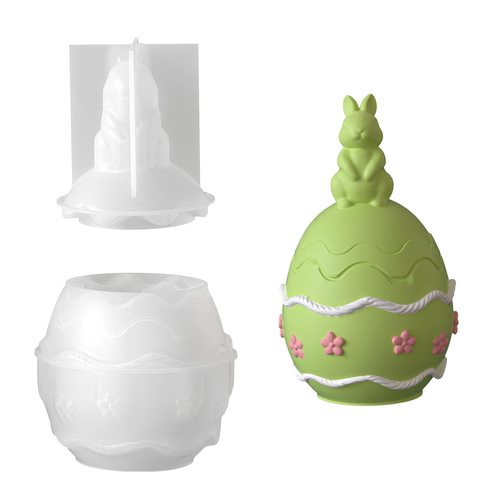 Snorvixre Themed Rabbits Holder Detachable Silicone Crafting Set for Creative Projects Handcraft