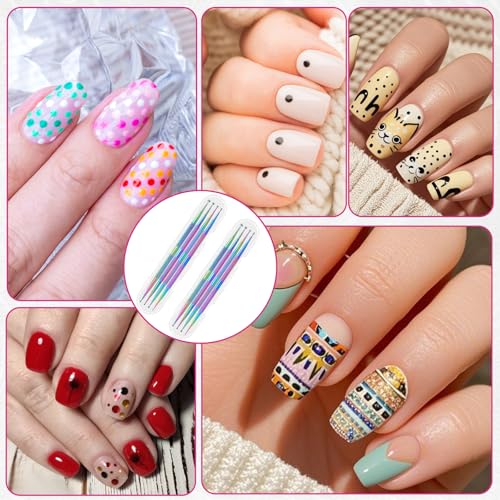 8 ferramentas de pontilhamento de unhas, ferramenta profissional de pontilhamento de arte de unhas c
