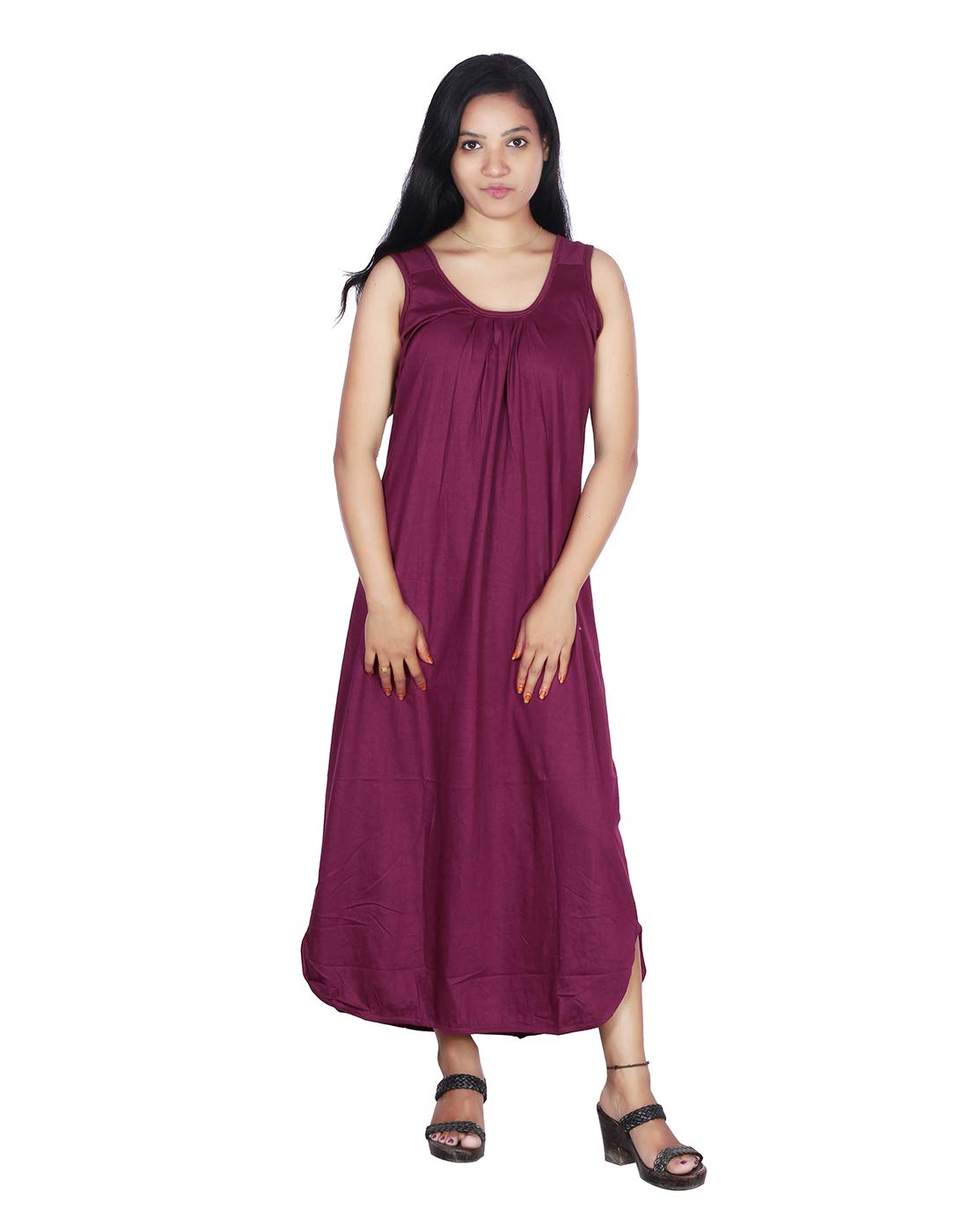 Rylie Women's Cotton Fabric Long Nighty Slip/Chemise Slip-Cotton Full Length Camisole for Women - Long Innerwear Petticoa... - Review, Price and Buying Guide