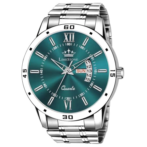 Image of LIMESTONE Day and Date Functioning Steel Strap New Quartz Analog Watch - for Men