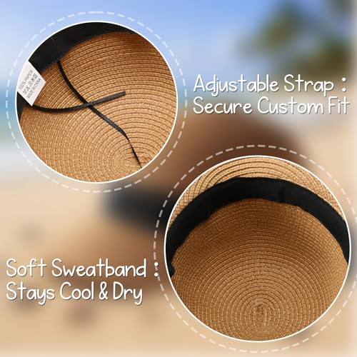 2 Pack Sombreros Visera de Verano para Mujer miniatura 4
