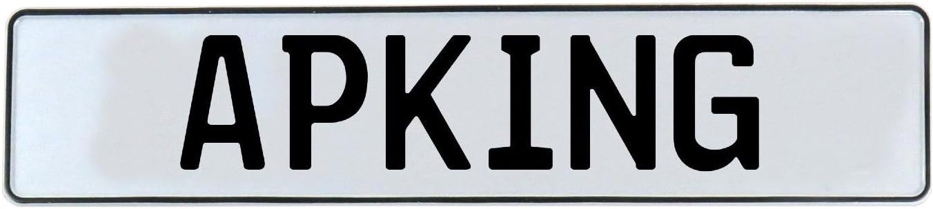 Vintage Parts 581016 Wall Art (Apking White Stamped Aluminum Street Sign Mancave)
