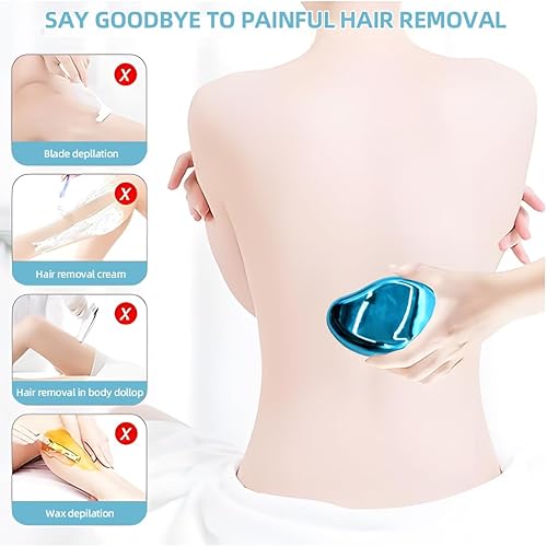 Miniatura 4 de Mucoks Borrador de pelo de cristal, removedor de pelo de cristal reutilizable, herramienta mágica de depilación sin dolor, borrador mágico para