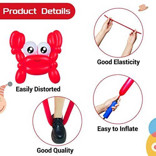 Kawkalsh 150Pcs 260 Long Balloons With Pump, Colors Balloons Animal Kit Premium Latex Twisting Modeling Balloon For Birthday Wedding Festival Party Decorations #TOP2