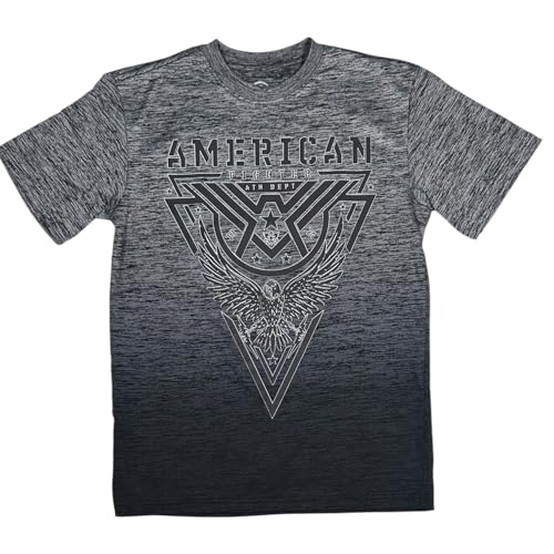 American Fighter Premium Boys T-Shirt, Black, Graphic Shield Design2