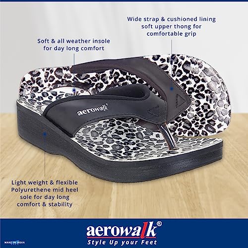 Image of AEROWALK Stylish Fashion Slipper for Women | Comfortable| Lightweight | Anti Skid | Casual Office Footwear (0888 COPPER)