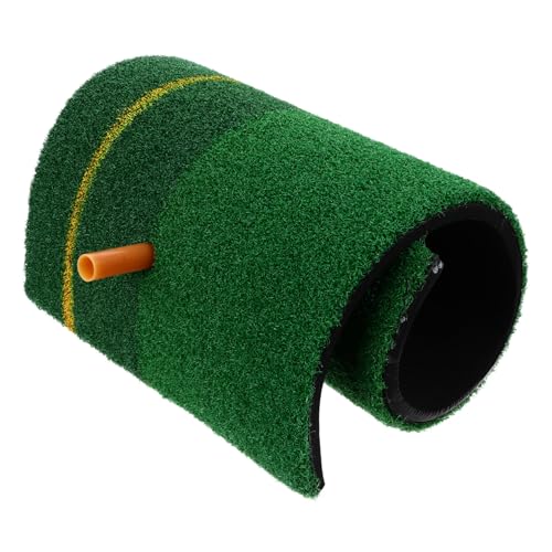 Tapis de golf d'intérieur en matériau synthétique vert POPETPOP avec surface de frappe simulée