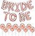 KATCHON Bride to Be, Rose Gold Bridal Shower Decorations - Great for Bridal Shower Party | Cute Backdrop | 16 Inch, Mylar Foil Letter Balloons | Extra Pack of 10 Rose Gold Latex Balloons