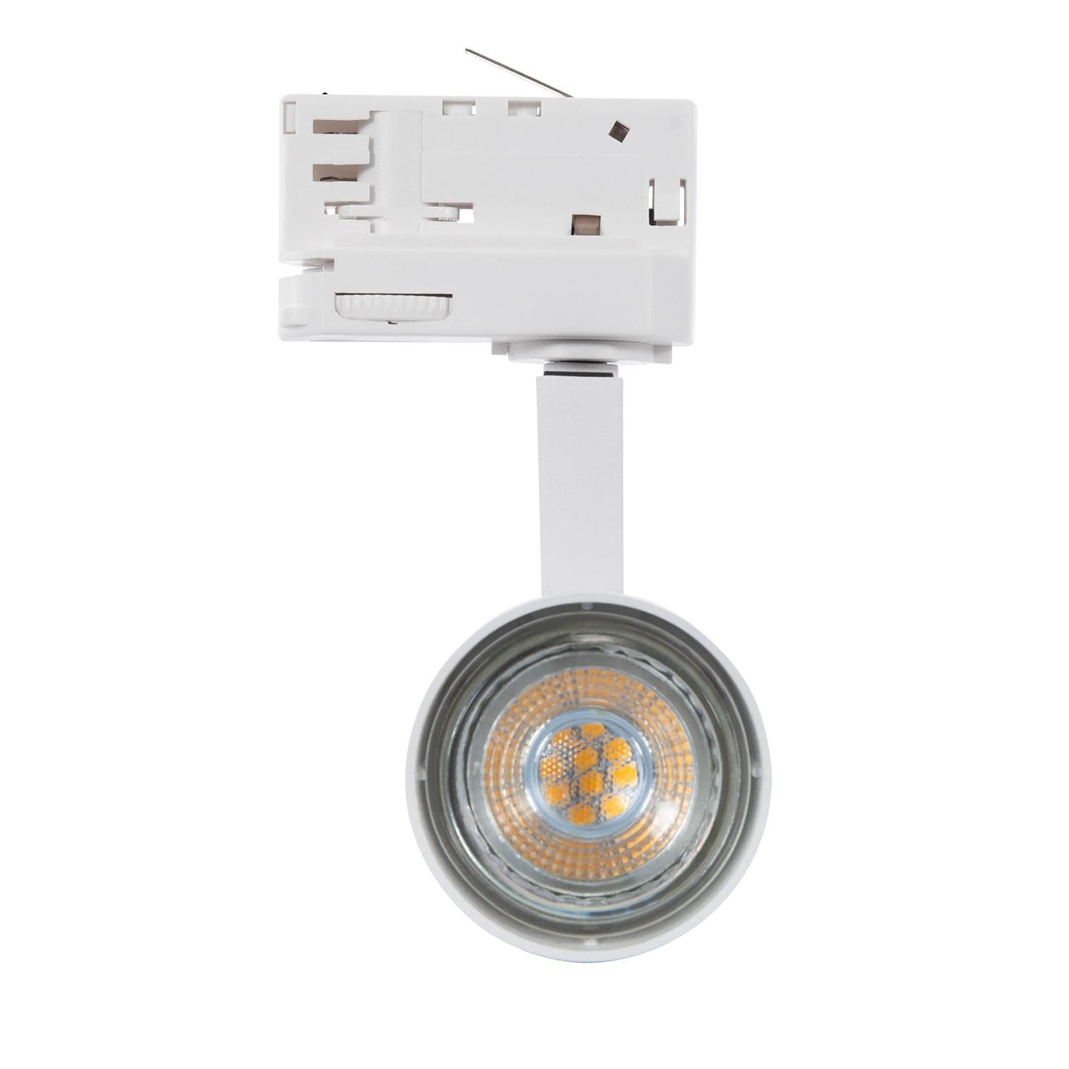LEDKIA LIGHTING Foco Carril Trifásico Jiuk para Bombilla GU10 Blanco GU10