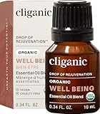 Cliganic Organic Essential Oils Blend - Well Being - Drop of Rejuvenation (Packaging May Vary)