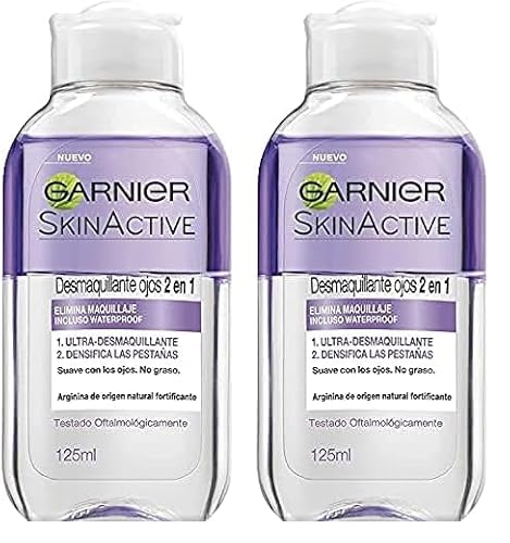 GARNIER Desmaquillante 2 en 1 Skin Active - 125 ml (Paquete de 2)